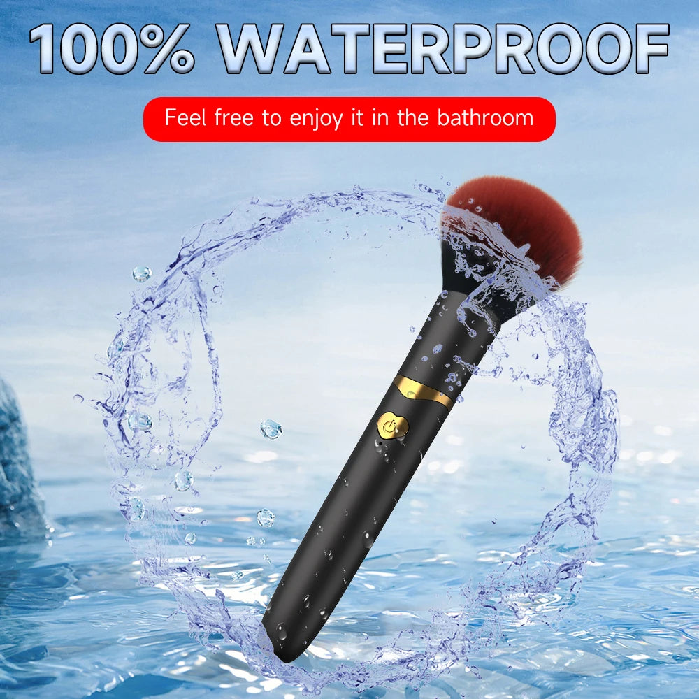 Makeup Brush G-Spot Vibrator – Rechargeable AV Massager & Stimulator