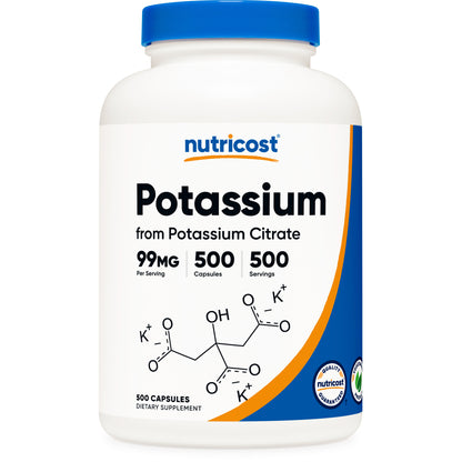 Nutricost Potassium Citrate 99mg – 500 Capsules