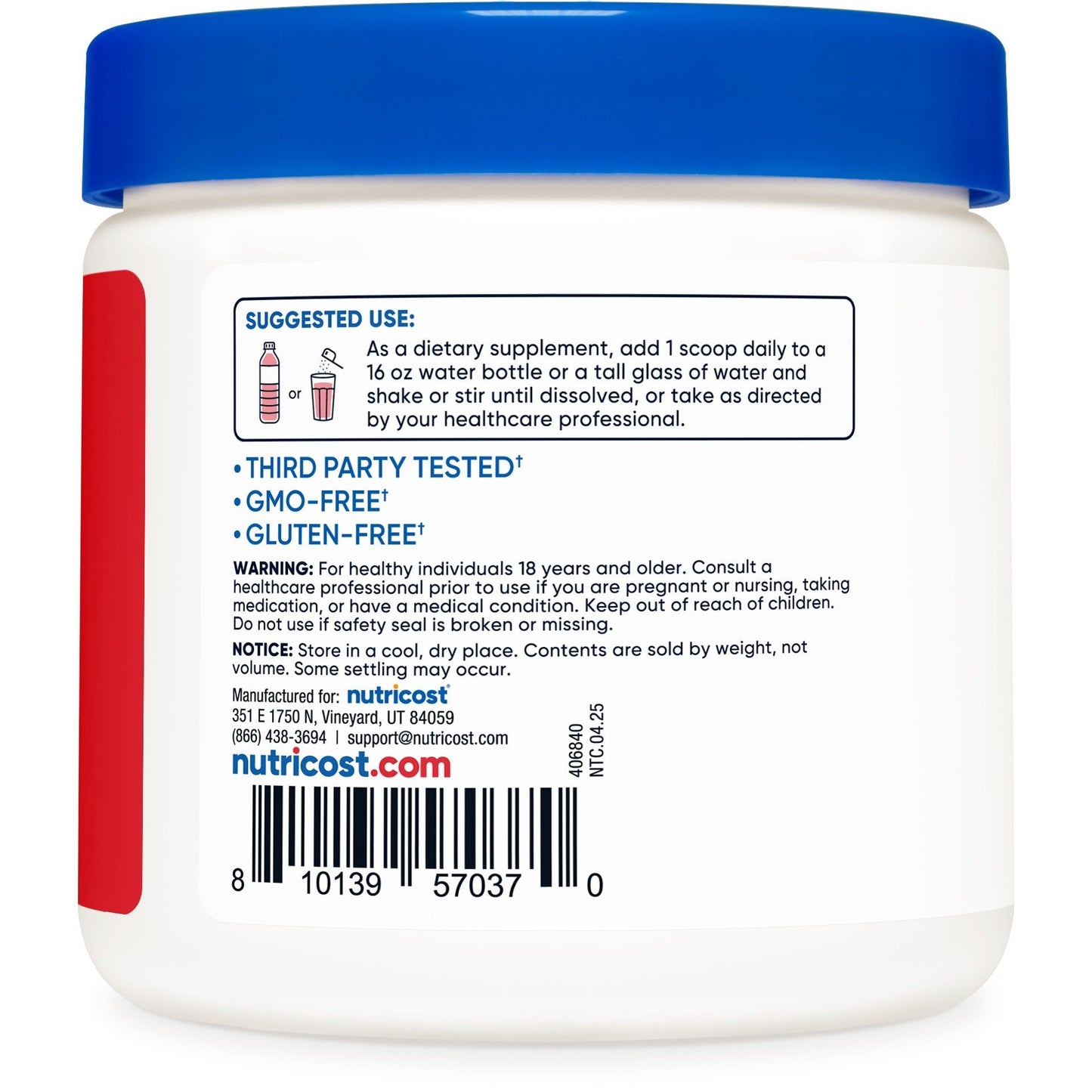 Nutricost Energy Complex Powder – Fruit Punch Flavor, 60 Servings (300g)