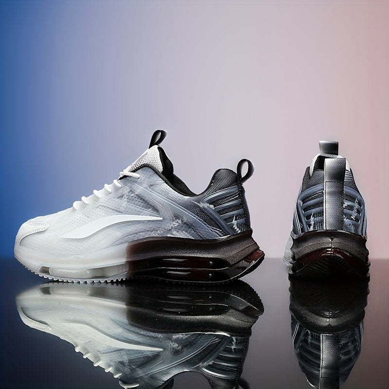 Men’s Gradient Color Running Shoes – Breathable, Non-Slip Sneakers with Shock Absorption