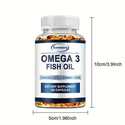Omega 3 Fish Oil – EPA & DHA Support for Eye, Bone & Joint Health (120 Softgels)